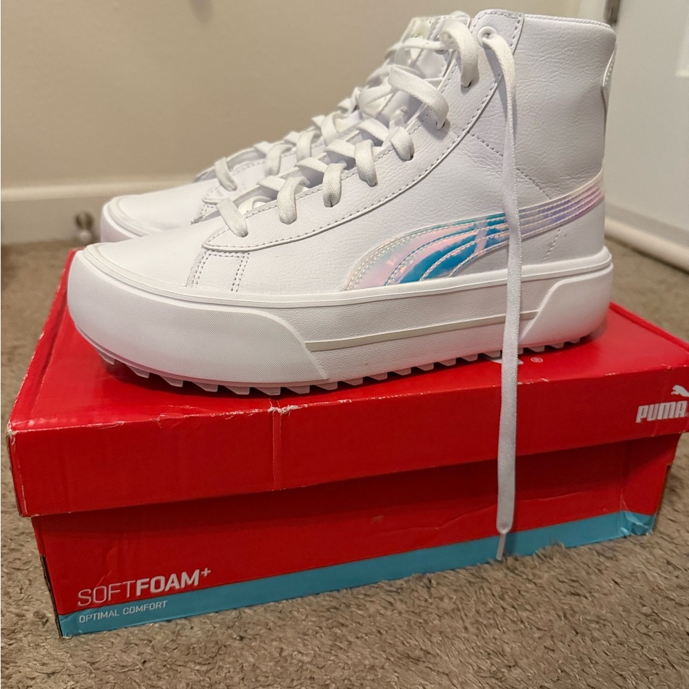 Puma White High-Top Kaia irisistable Sneakers